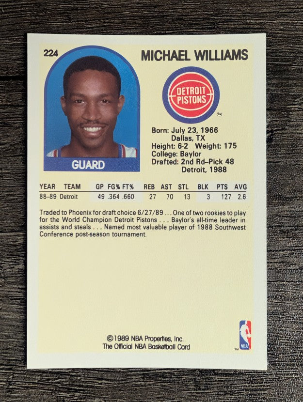 1989-90 Hoops #224 Micheal Williams SP RC