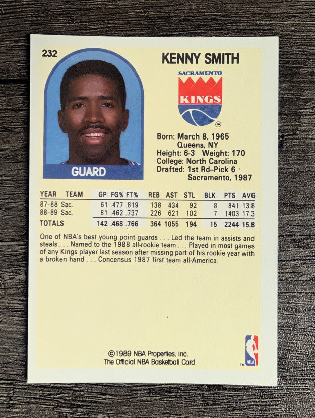 1989-90 Hoops #232 Kenny Smith
