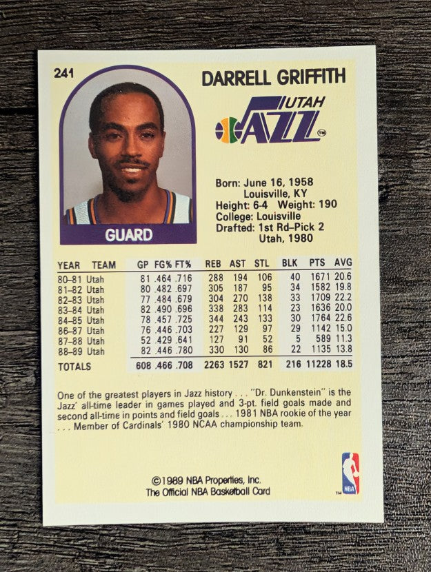 1989-90 Hoops #241 Darrell Griffith