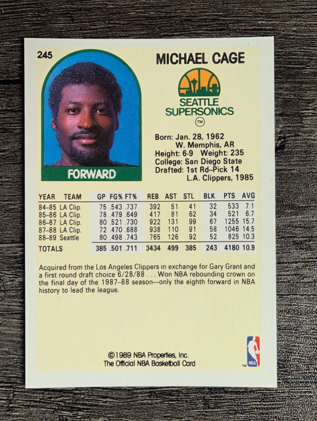 1989-90 Hoops #245 Michael Cage