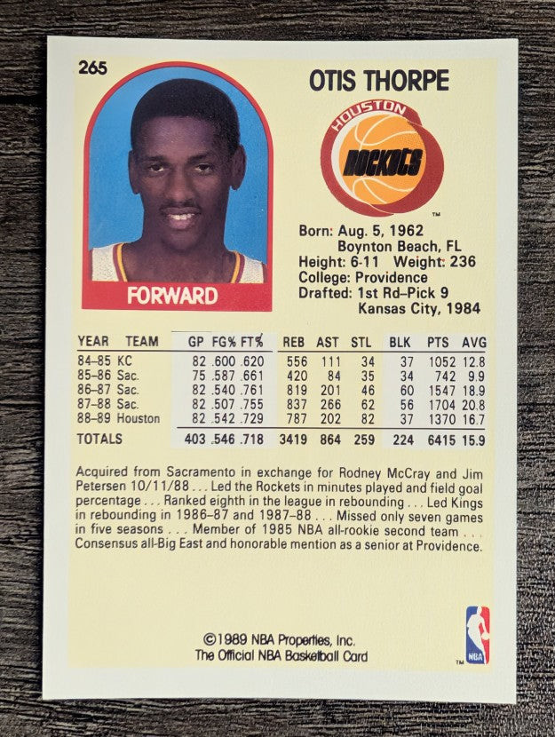 1989-90 Hoops #265 Otis Thorpe