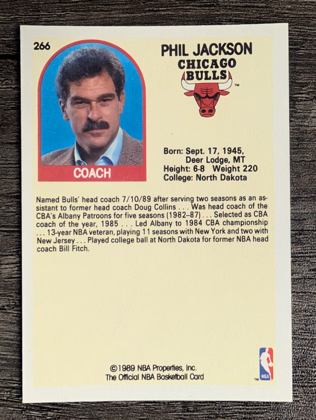 1989-90 Hoops #266 Phil Jackson CO