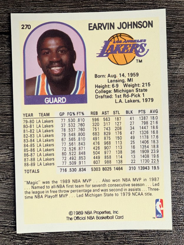 1989-90 Hoops #270 Magic Johnson