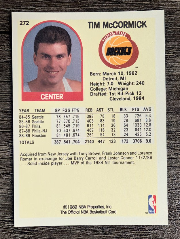 1989-90 Hoops #272 Tim McCormick
