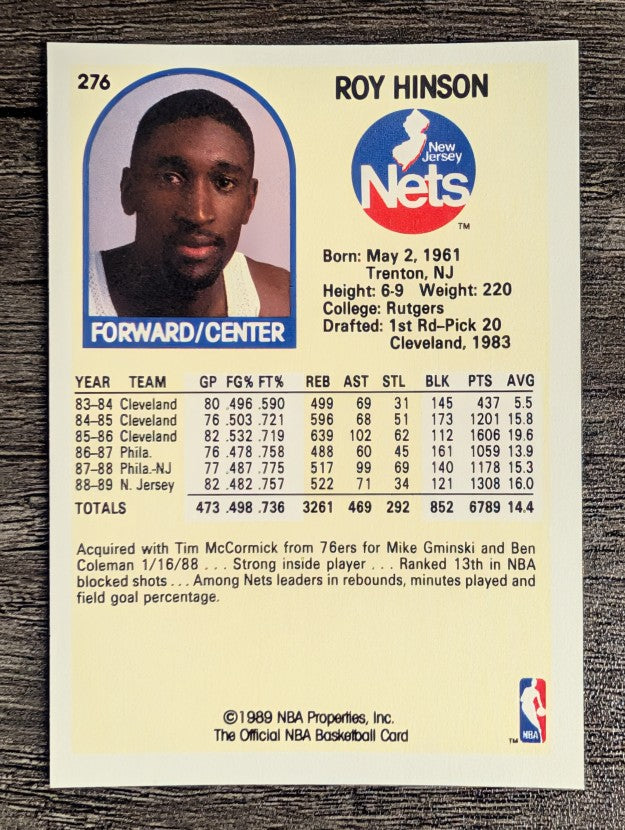 1989-90 Hoops #276 Roy Hinson