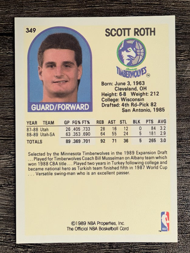 1989-90 Hoops #349 Scott Roth