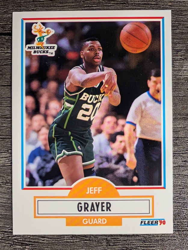 1990-91 Fleer #104 Jeff Grayer RC