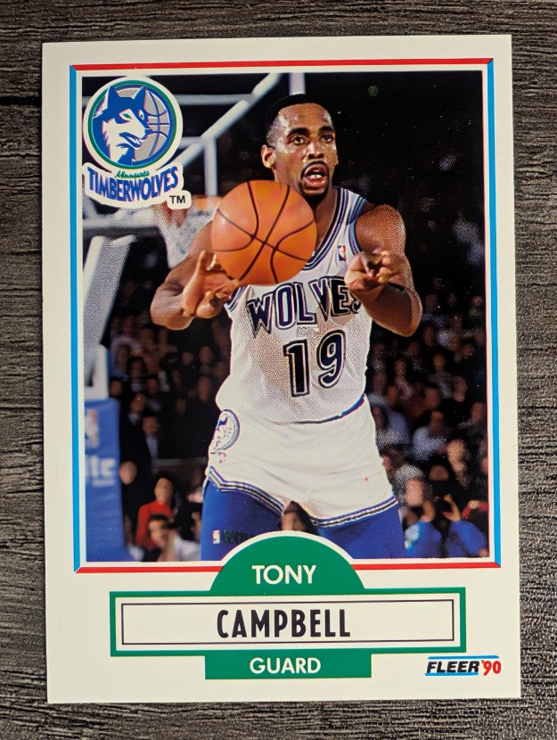 1990-91 Fleer #112 Tony Campbell