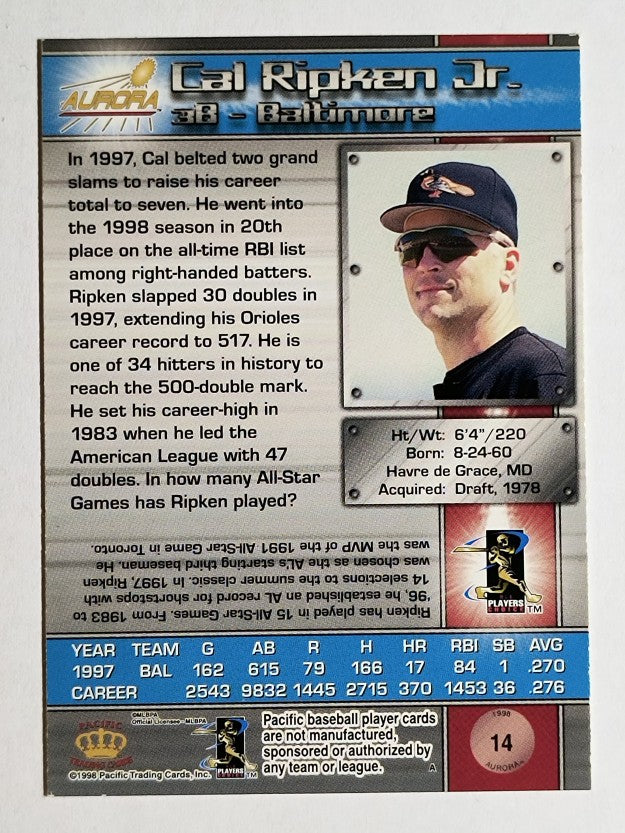 1998 Aurora #14 Cal Ripken (NM)