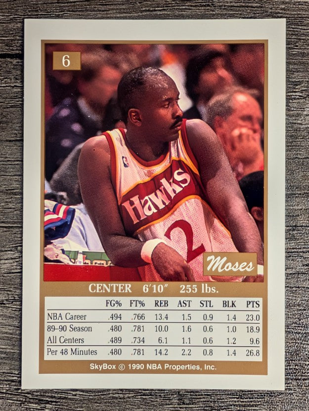 1990-91 SkyBox #6 Moses Malone