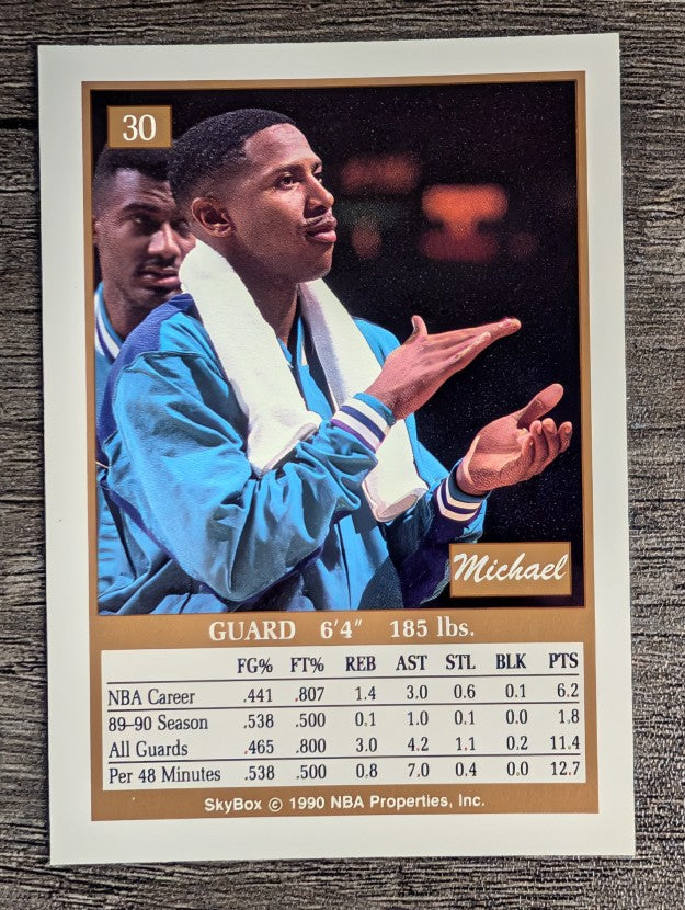 1990-91 SkyBox #30 Michael Holton SP