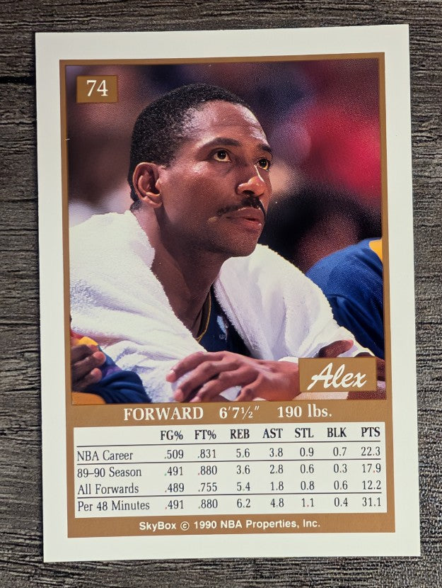 1990-91 SkyBox #74 Alex English SP
