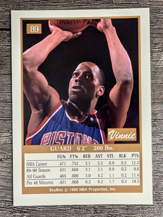 1990-91 SkyBox #89 Vinnie Johnson