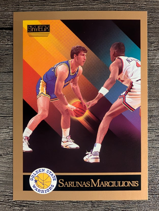 1990-91 SkyBox #97 Sarunas Marciulionis RC