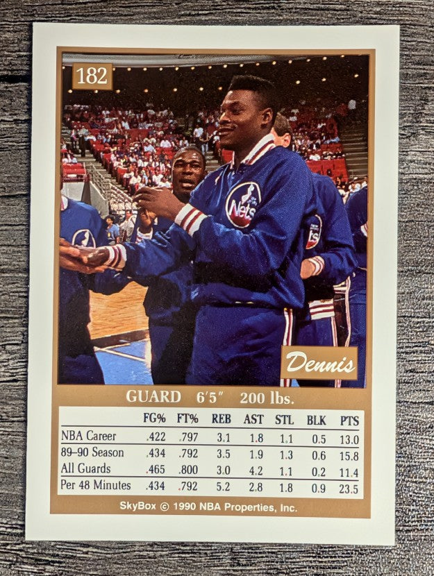 1990-91 SkyBox #182 Dennis Hopson SP
