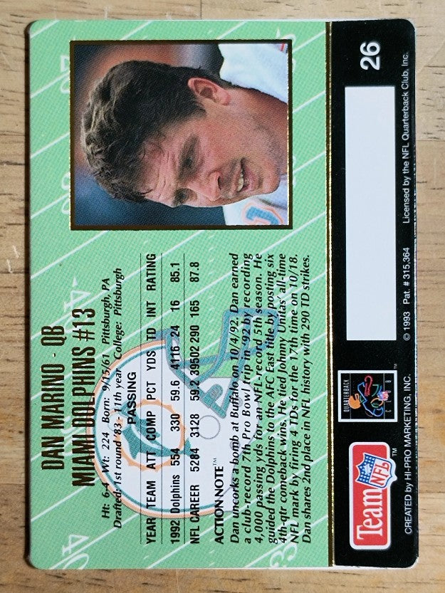 1993 Action Packed #26 Dan Marino