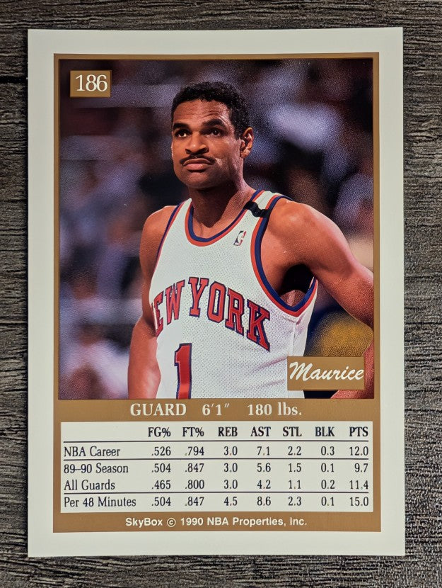 1990-91 SkyBox #186 Maurice Cheeks
