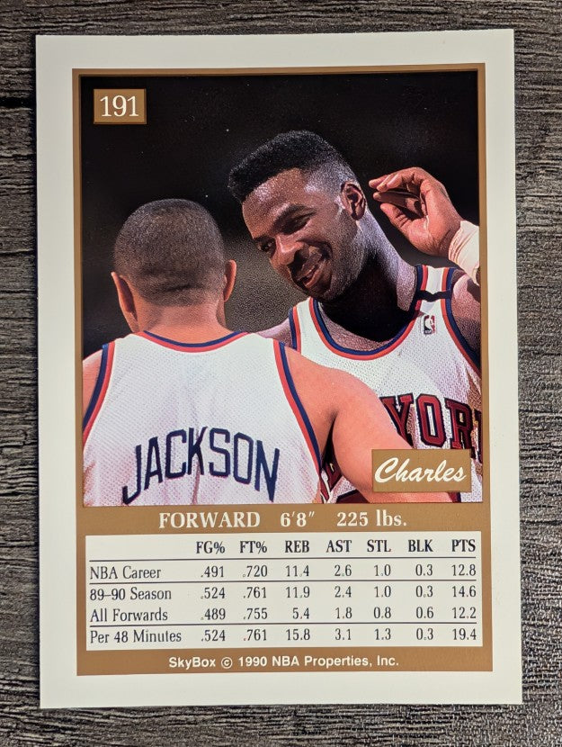 1990-91 SkyBox #191 Charles Oakley