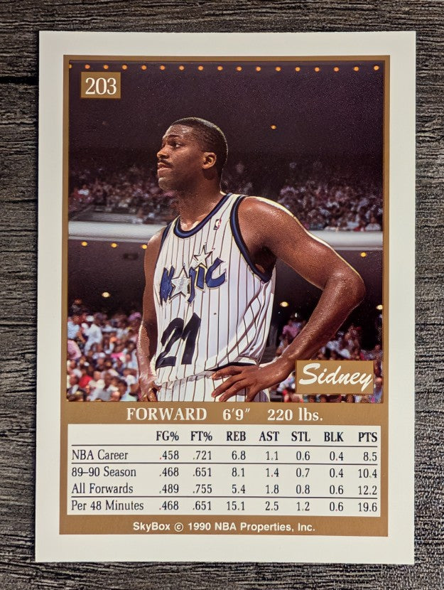 1990-91 SkyBox #203 Sidney Green SP