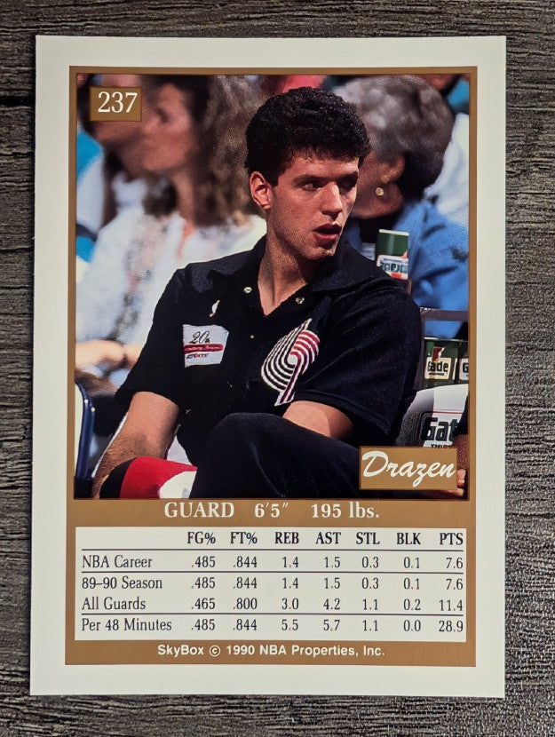 1990-91 SkyBox #237 Drazen Petrovic RC