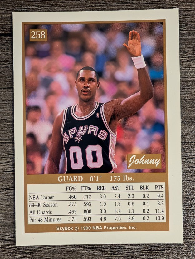 1990-91 SkyBox #258 Johnny Moore SP
