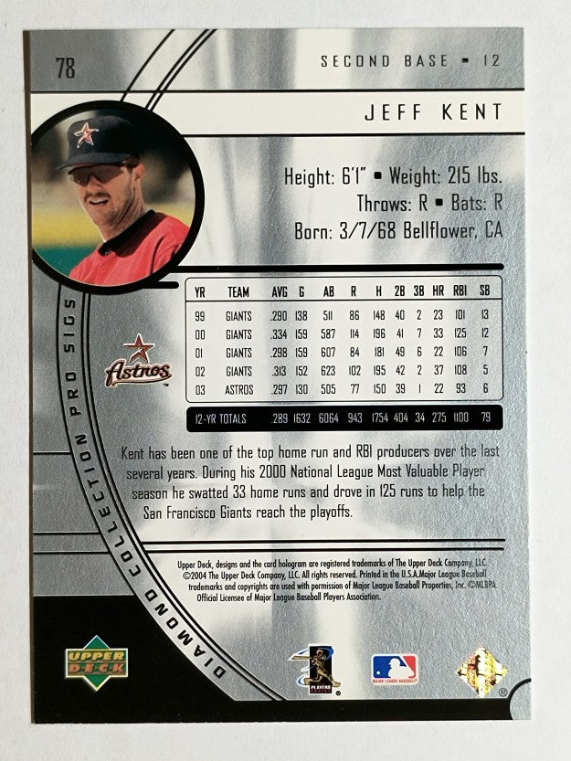 2004 UD Diamond Pro Sigs Silver #78 Jeff Kent