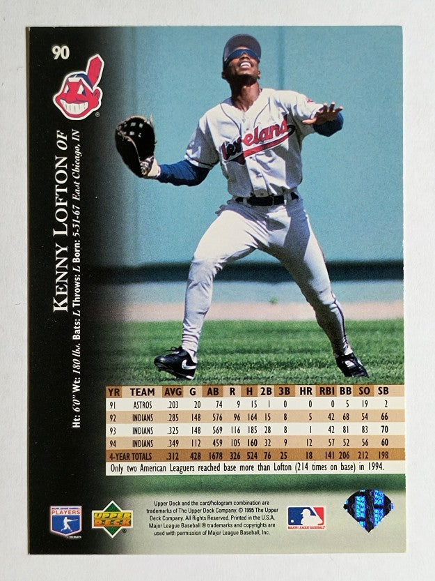 1995 Upper Deck Electric Diamond #90 Kenny Lofton