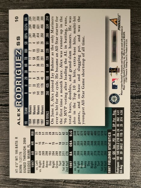 1998 Score #10 Alex Rodriguez