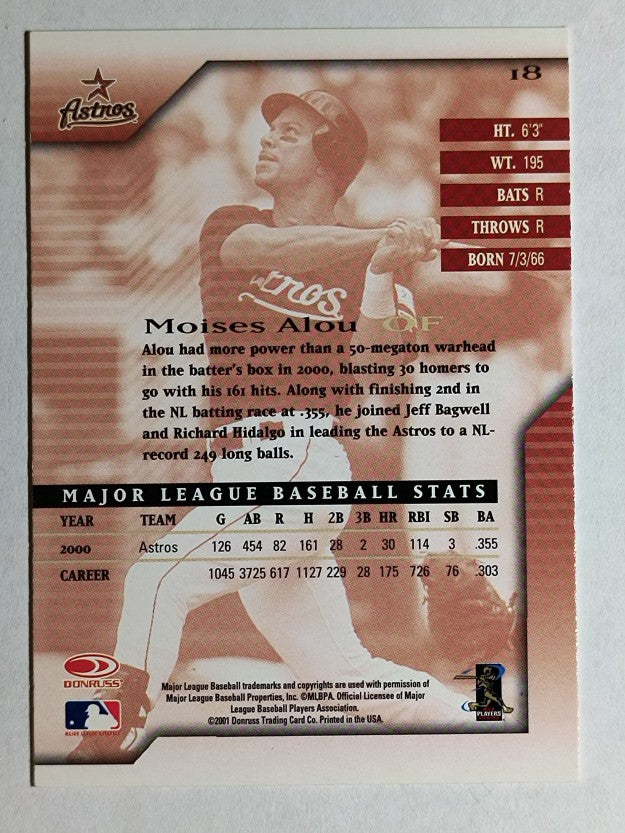 2001 Donruss Signature #18 Moises Alou