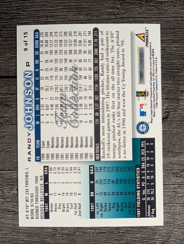 1998 Mariners Score #9 Randy Johnson