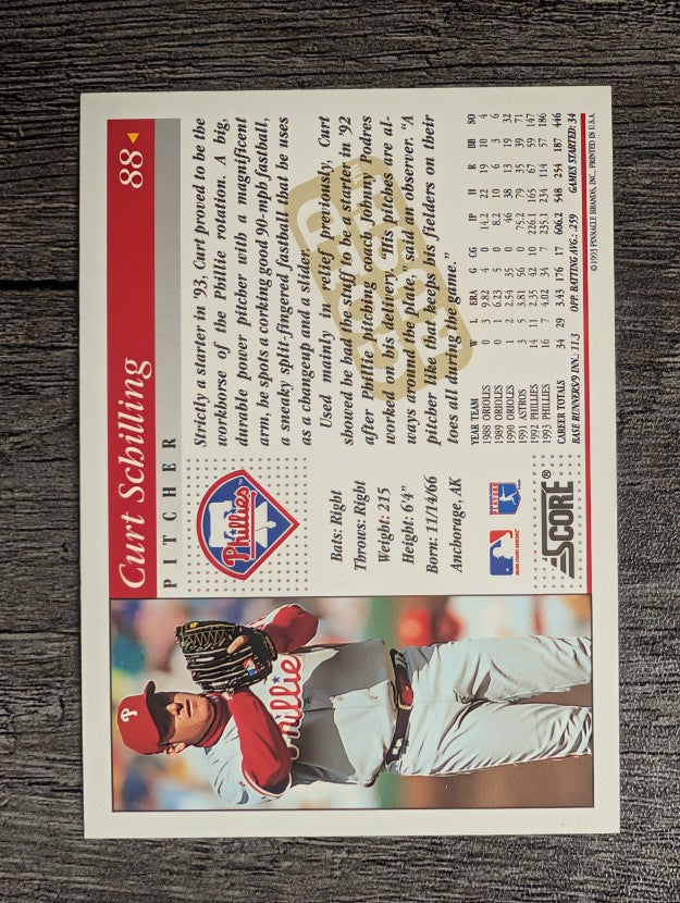 1994 Score Gold Rush #88 Curt Schilling