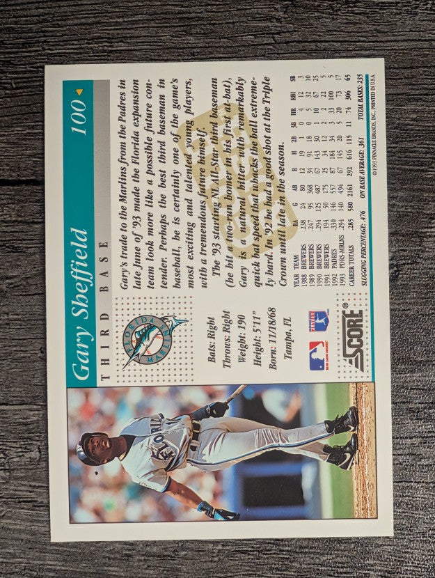 1994 Score Gold Rush #100 Gary Sheffield