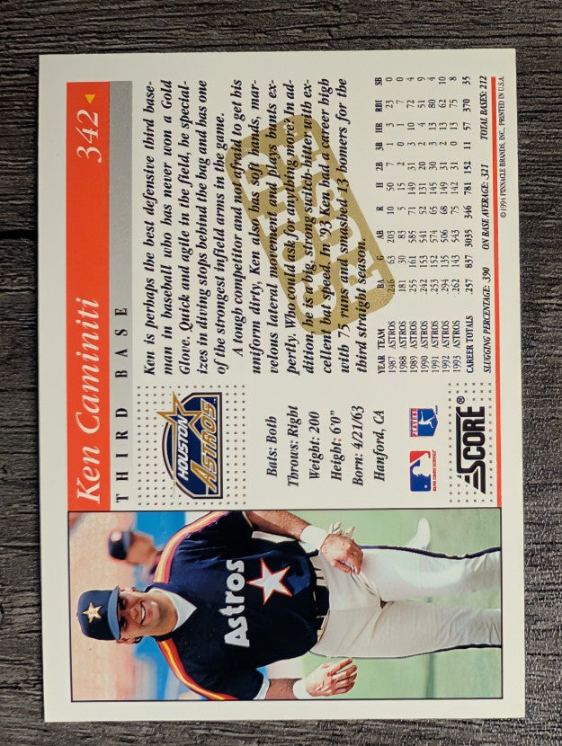 1994 Score Gold Rush #342 Ken Caminiti