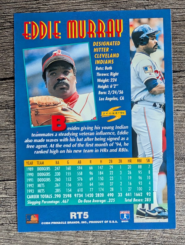 1994 Score Rookie/Traded #RT5 Eddie Murray