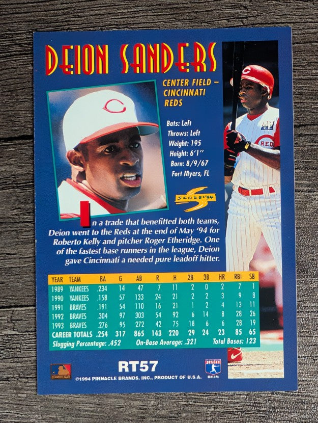 1994 Score Rookie/Traded #RT57 Deion Sanders