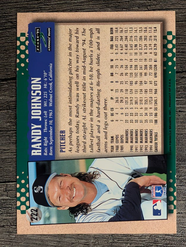 1995 Score #222 Randy Johnson