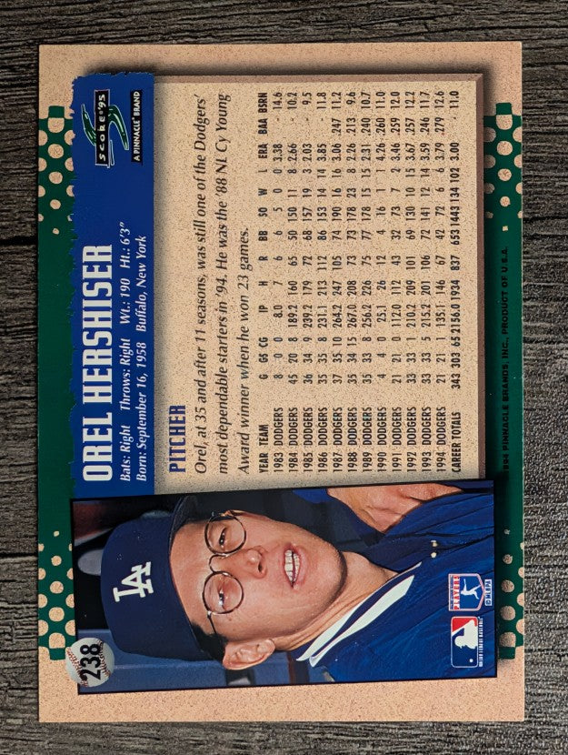 1995 Score #238 Orel Hershiser