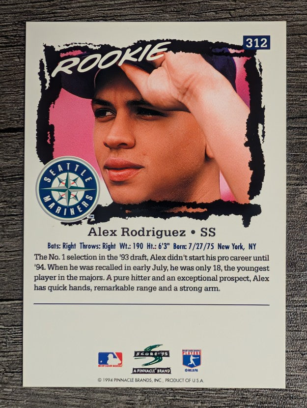 1995 Score #312 Alex Rodriguez