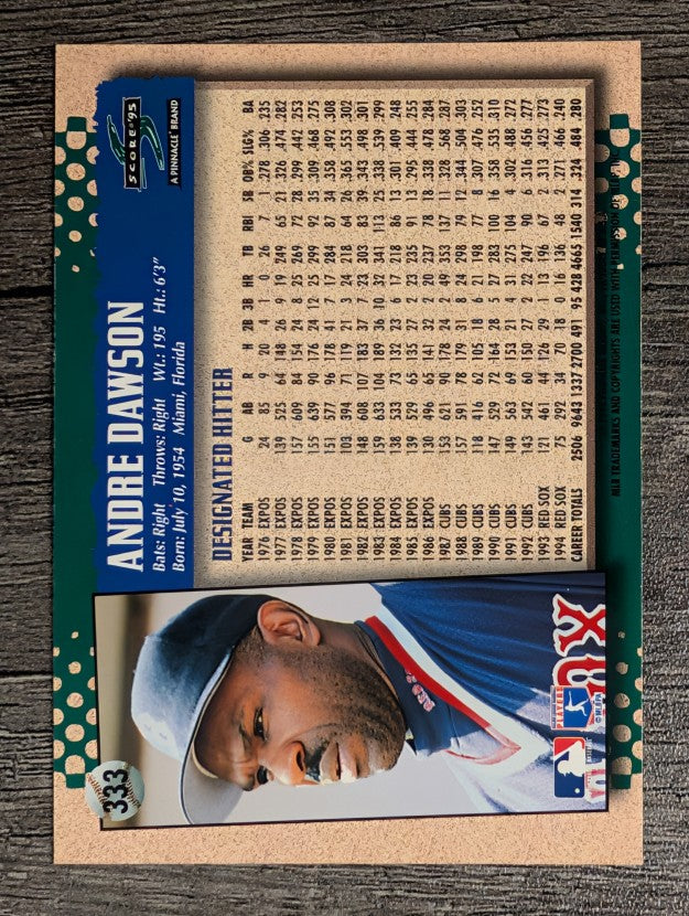 1995 Score #333 Andre Dawson
