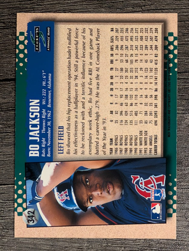 1995 Score #342 Bo Jackson