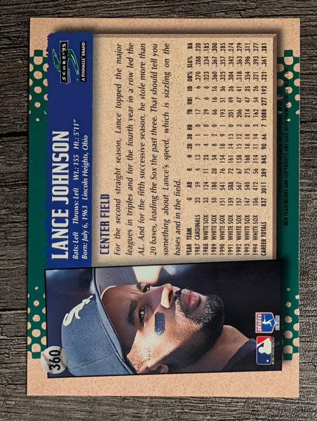 1995 Score #360 Lance Johnson