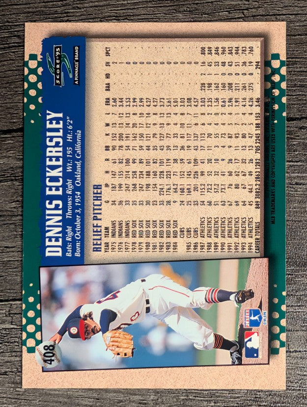 1995 Score #408 Dennis Eckersley