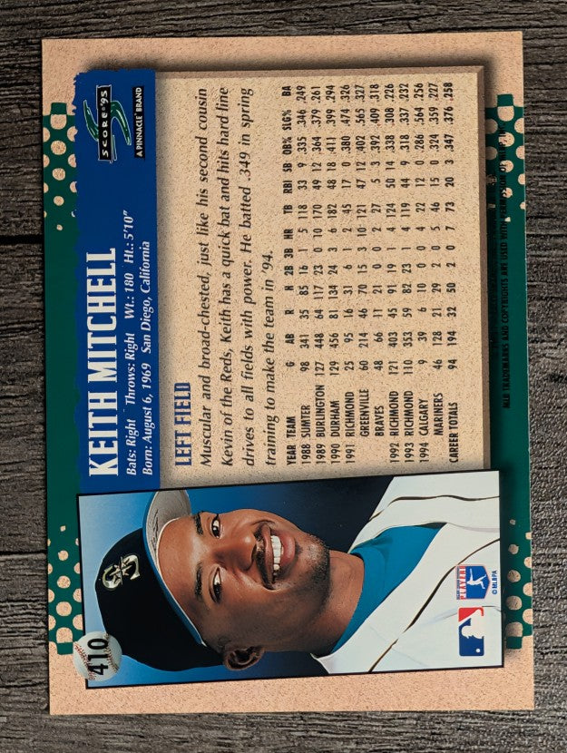 1995 Score #410 Keith Mitchell