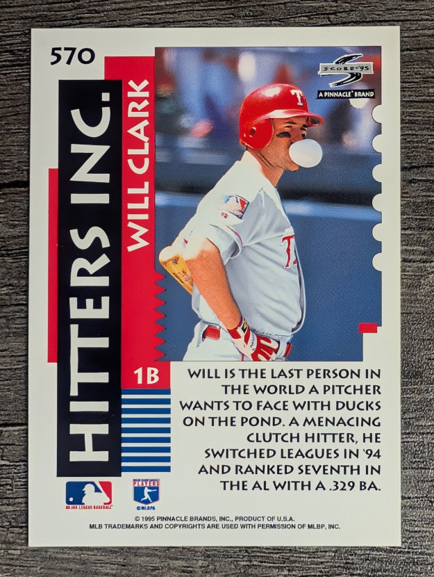 1995 Score #570 Will Clark HIT