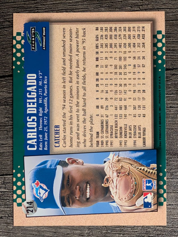 1995 Score #214 Carlos Delgado