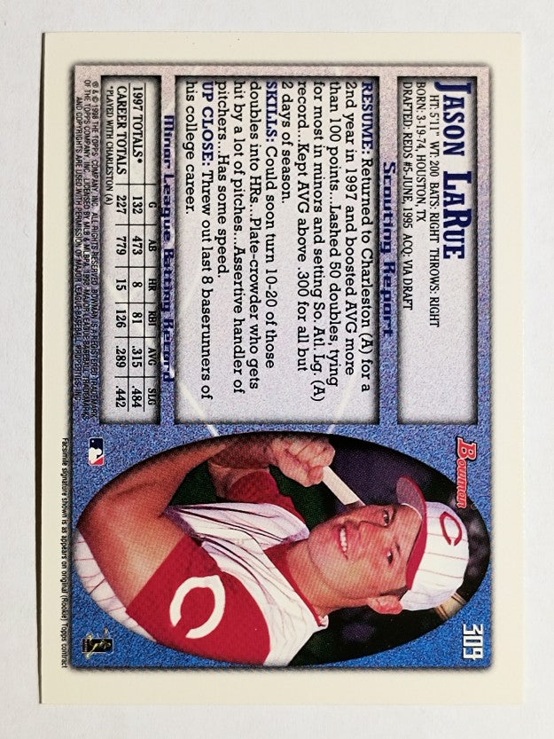 1998 Bowman International #309 Jason LaRue