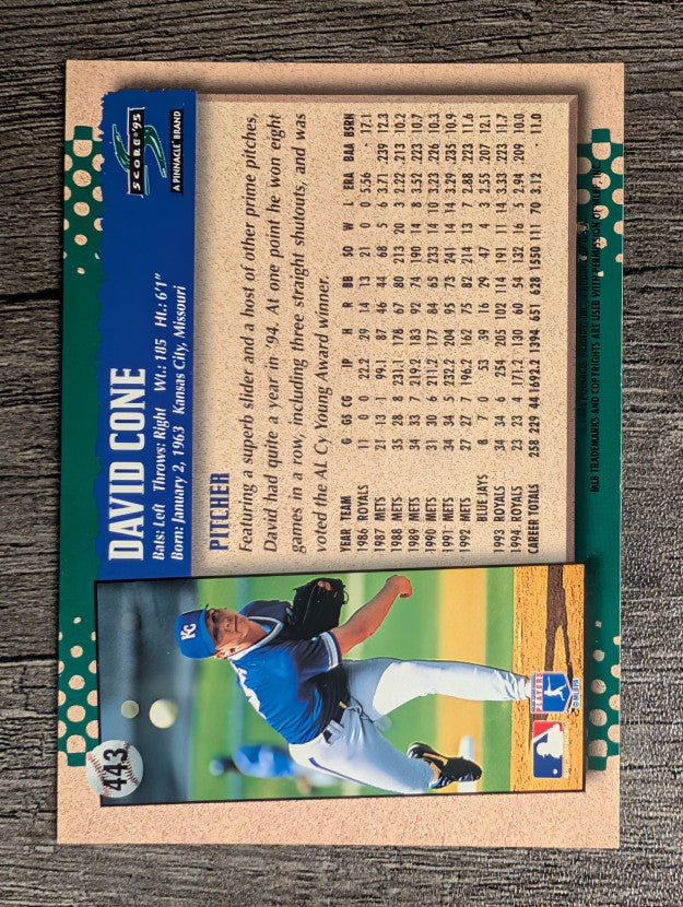 1995 Score #443 David Cone