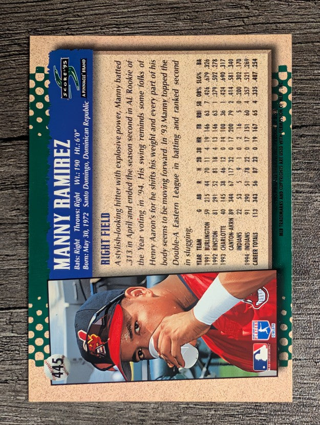 1995 Score #445 Manny Ramirez
