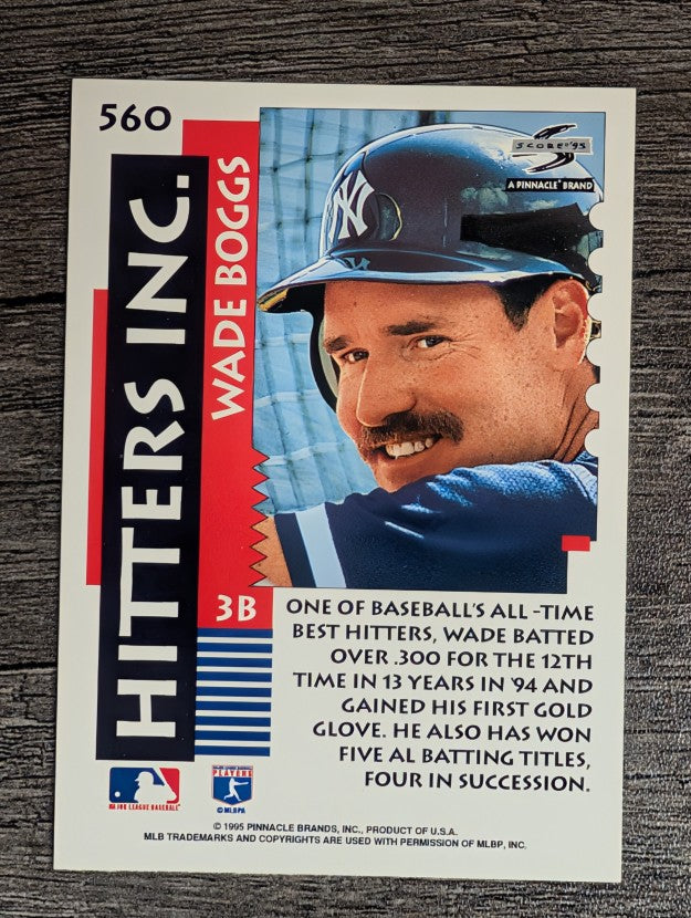 1995 Score #560 Wade Boggs HIT