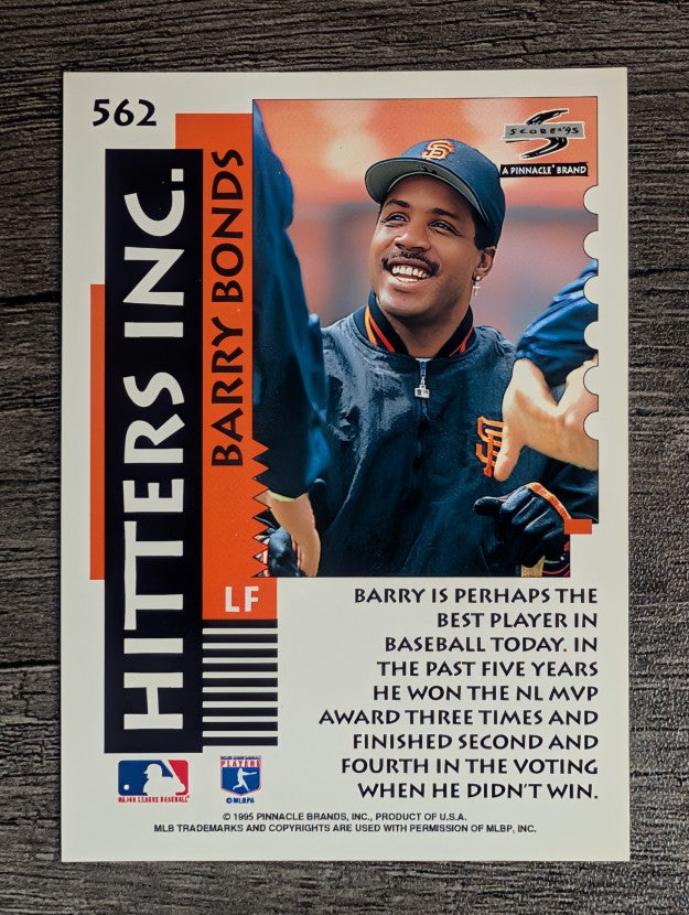 1995 Score #562 Barry Bonds HIT